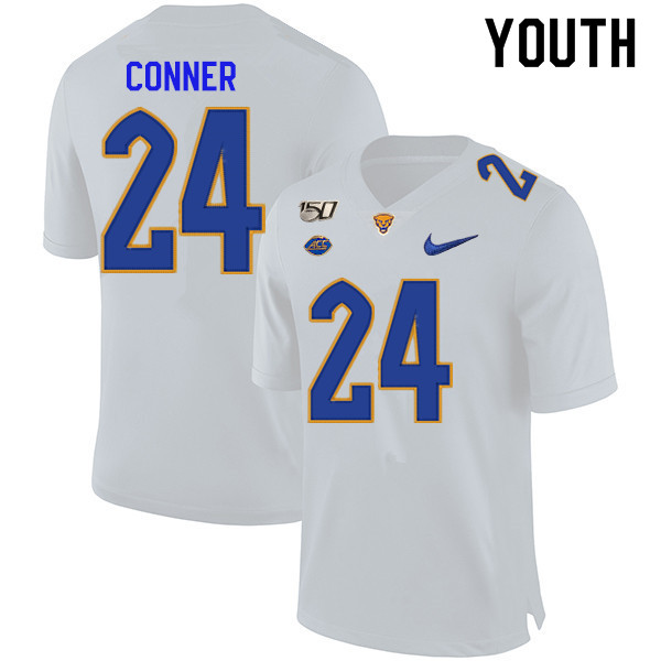 2019 Youth #24 James Conner Pitt Panthers College Football Jerseys Sale-White